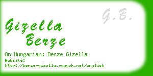 gizella berze business card